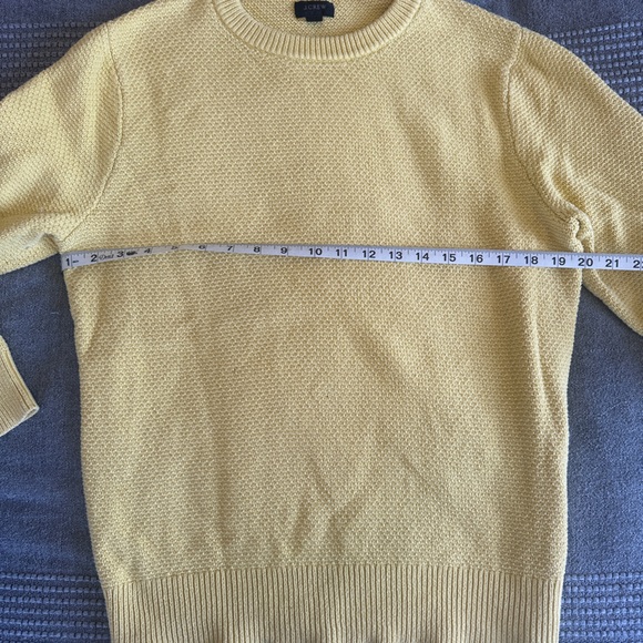 J Crew 100% Cotton Waffle Crewneck Sweater in Butter Yellow - Size S 🧈 - Picture 7 of 9